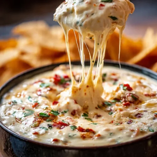 3-Step Mexican Restaurant Cheese Dip served in a bowl