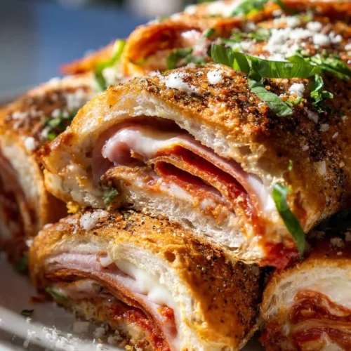 Delicious baked Italian grinder sandwiches with fresh ingredients and melted cheese