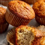 Delicious homemade banana muffins fresh out of the oven