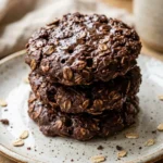 Delicious no bake cookies without peanut butter on a plate