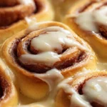 Delicious homemade carrot cake cinnamon rolls topped with cream cheese frosting