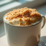 Delicious cheesecake mug dessert topped with berries