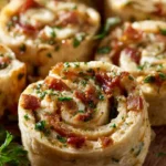 Delicious Crack Chicken Pinwheels served on a platter