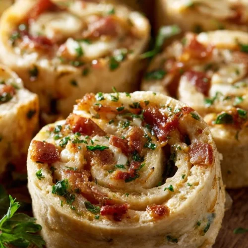 Delicious Crack Chicken Pinwheels served on a platter