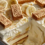 Delicious and creamy easy banana pudding dessert in a glass dish