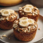 Healthy banana oatmeal muffins baked to perfection