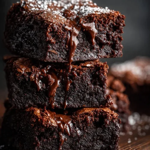 Delicious easy homemade brownies baked with rich chocolate flavor