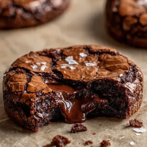Gourmet brownie cookies stacked on a plate