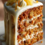 Delicious Hawaiian Carrot Pineapple Cake served on a plate