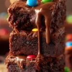 A plate of homemade cosmic brownies topped with colorful sprinkles.