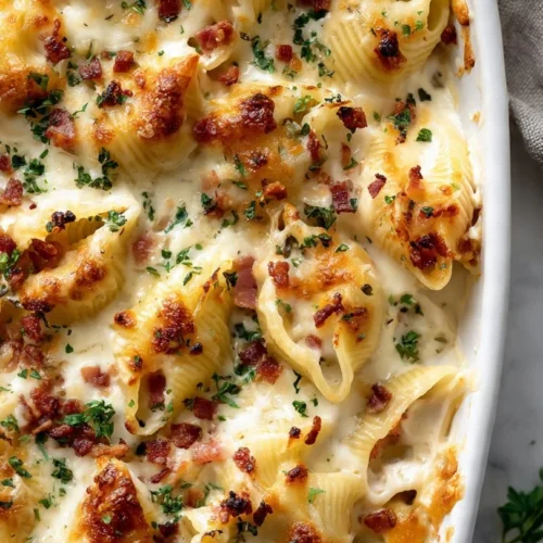 Delicious Crack Chicken Casserole baked to perfection with creamy ingredients.