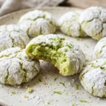Delicious lime crinkle cookies on a plate, showcasing their bright color and texture.