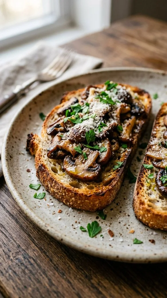 Fall Musroom Toast Mushroom Toasts