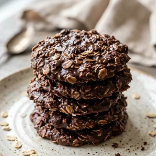 Delicious no bake cookie recipe with chocolate and oats