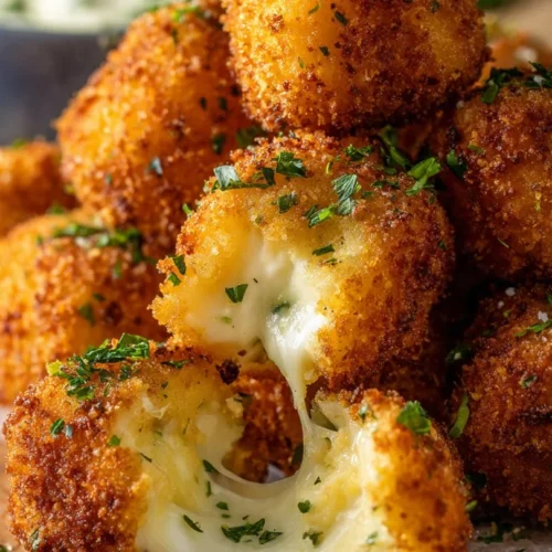 Plate of nostalgic crispy cheese bites ready to be enjoyed as a snack.