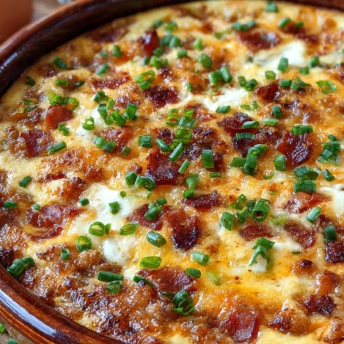 Paula Deen's delicious breakfast casserole recipe served on a plate