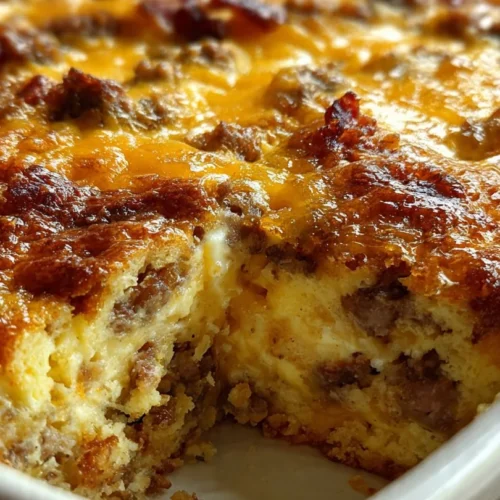 Pioneer Woman's delicious overnight breakfast casserole served fresh from the oven