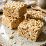 Delicious homemade Rice Krispie Treats with marshmallows and cereal