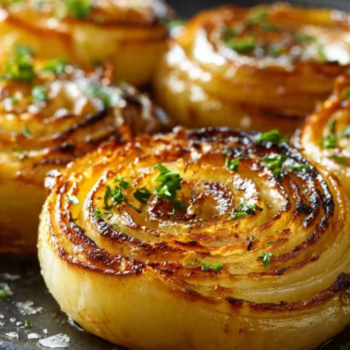 Delicious roasted cabbage steaks served with spices and herbs