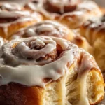 Delicious soft and fluffy cinnamon buns ready to be served fresh from the oven.