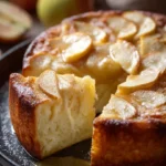 Traditional Irish Apple Cake with spiced apples and crumbly topping
