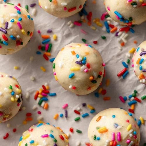 Delicious birthday cake batter protein balls packed with protein.