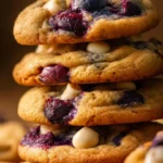 Delicious Blueberry Cheesecake Cookies with blueberries and cheesecake filling