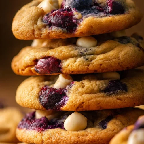 Delicious Blueberry Cheesecake Cookies with blueberries and cheesecake filling