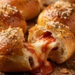 Delicious cheesy pizza bombs served as easy pull-apart bites