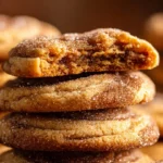 Chewy brown sugar cookies on a plate, freshly baked and golden brown