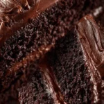 Delicious classic chocolate cake with rich frosting and chocolate decorations