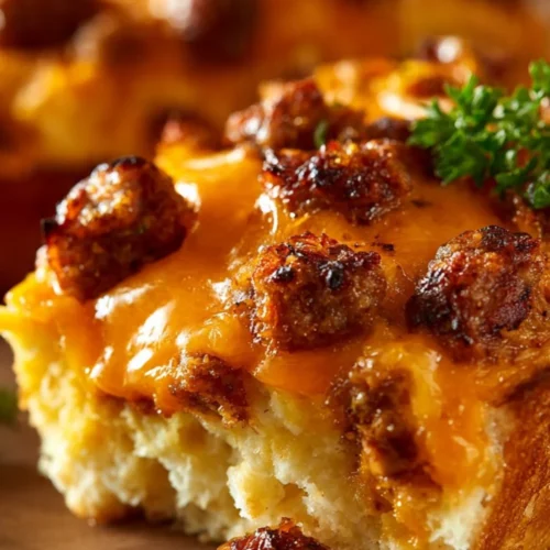 Classic Egg Casserole with vegetables and cheese baked to perfection