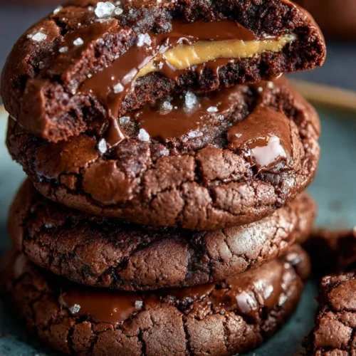 Delicious Dubai chocolate cookies topped with crunchy pistachios