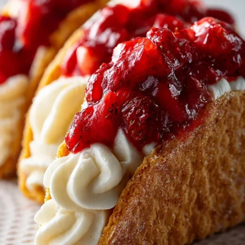 Delicious easy cheesecake tacos ready to be served