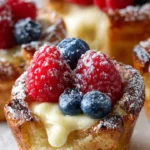 Delicious French toast cups served on a cozy breakfast table