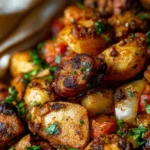 Delicious Mexican-Style Potatoes garnished with fresh cilantro and spices