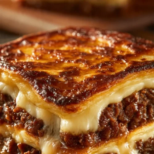 Delicious Pancake Sausage Casserole baked and served in a dish