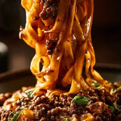Delicious potsticker noodle bowl with assorted vegetables and savory broth