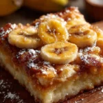Delicious Southern banana cobbler served warm with a scoop of ice cream