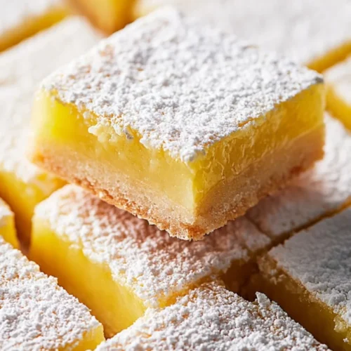 Delicious super easy lemon bars with a zesty topping and buttery crust