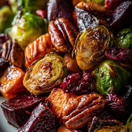 Winter Vegetable Salad with Roasted Butternut served in a bowl