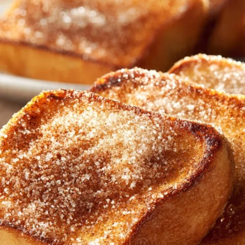Air Fryer Cinnamon Toast topped with cinnamon and sugar