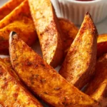 Delicious air fryer sweet potato wedges served in a bowl