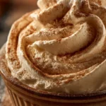 Delicious apple buttercream icing on a freshly baked cake