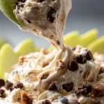 Creamy apple toffee dip served with fresh apple slices
