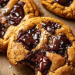 Chewy pumpkin chocolate chip cookies fresh out of the oven