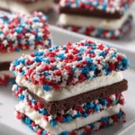 Delicious chocolate ice cream sandwiches ready to enjoy