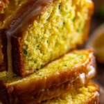 Glazed Lemon Zucchini Bread with a fresh lemon glaze on top