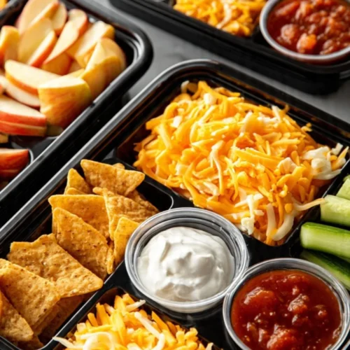 Variety of creative and healthy kids' lunches displayed on a table.