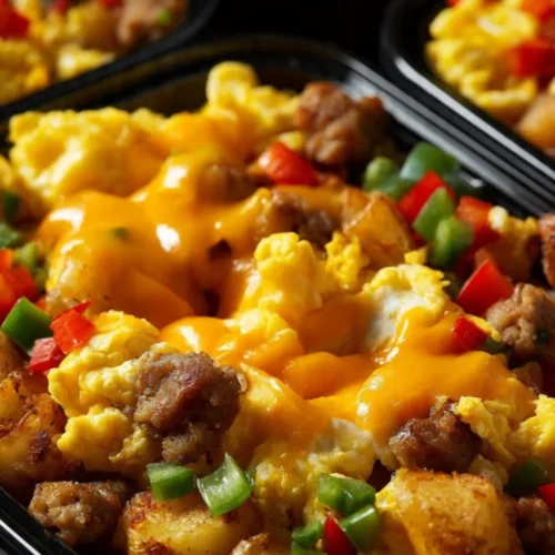 High protein breakfast bowls, freezer friendly for easy meal prep.